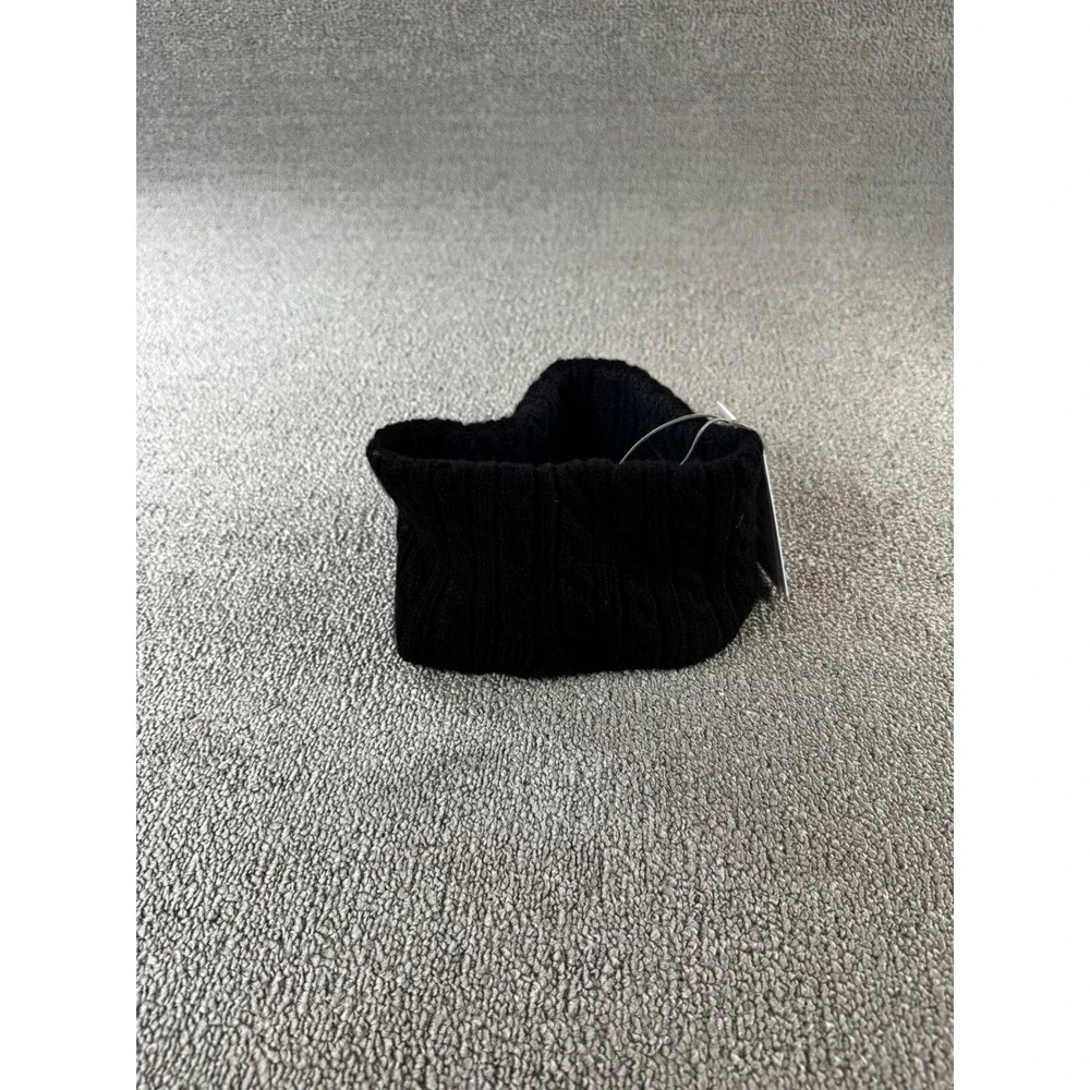 Bogner Tessa Visor Hat Black Cable‎ Knit Wool Cashmere Blend Outdoors Active New
